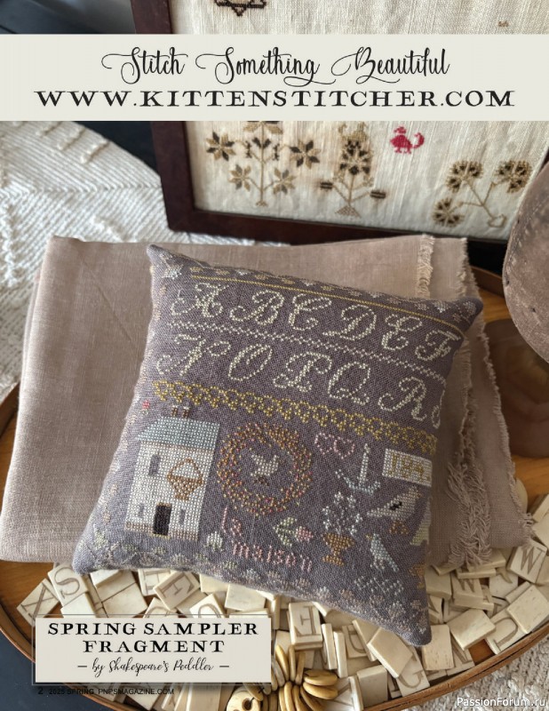 Коллекция вышивки в журнале «Punch Needle & Primitive Stitcher - Spring 2025»