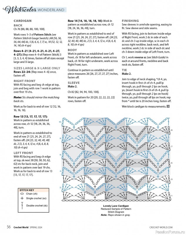 Вязаные проекты крючком в журнале «Crochet World - Spring 2024»