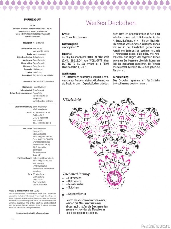 Вязаные проекты крючком в журнале «Dekoratives Hakeln №166 2022»