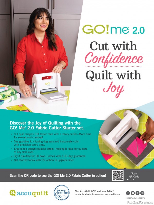 Коллекция проектов для рукодельниц в журнале «American Patchwork & Quilting №195 2025»