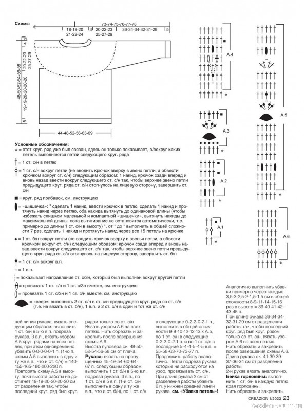 Вязаные модели в журнале «Creazion №1 2023»