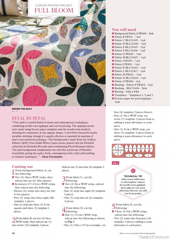 Коллекция проектов для рукодельниц в журнале «Todays Quilter №128 2025»