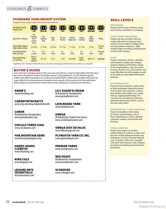 Вязаные проекты крючком в журнале «Crochet World - Late Autumn 2024»