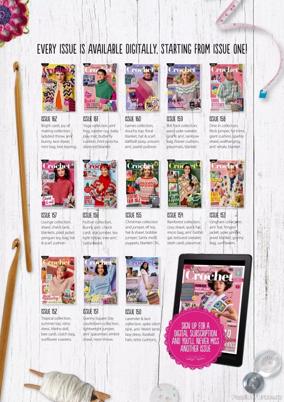 Вязаные проекты крючком в журнале «Simply Crochet №164 2025»