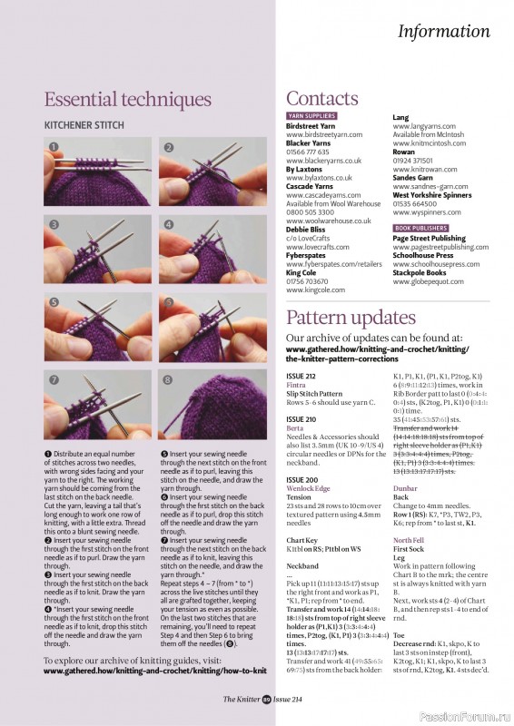 Вязаные проекты спицами в журнале «The Knitter №214 2025»