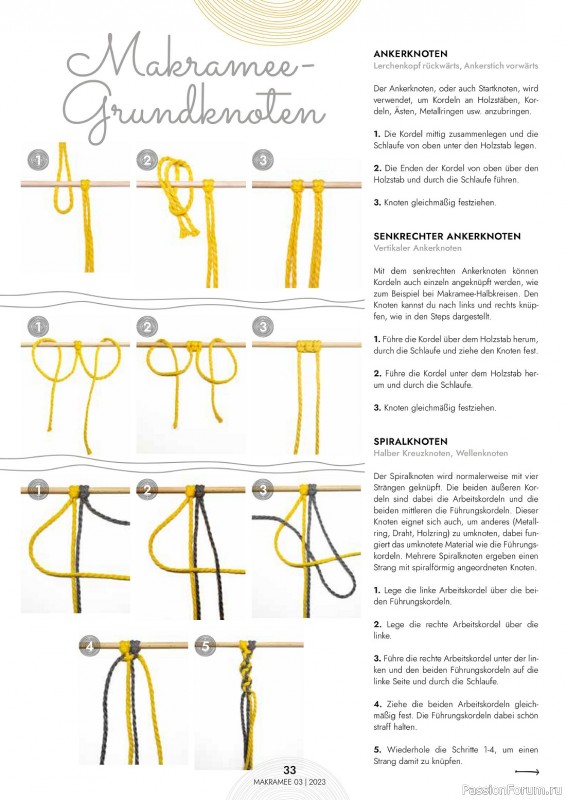 Коллекция проектов для рукодельниц в журнале «Sonderheft №3 2023 Makramee»