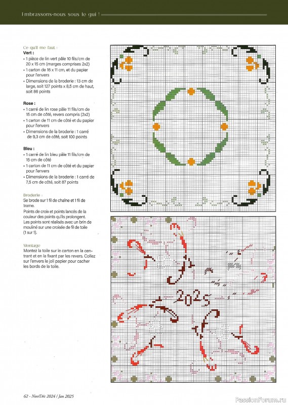 Коллекция вышивки в журнале «Creation point de croix №109 2024»