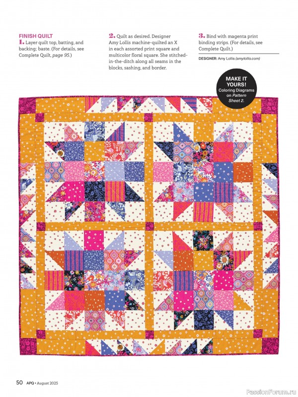 Коллекция проектов для рукодельниц в журнале «American Patchwork & Quilting №195 2025»