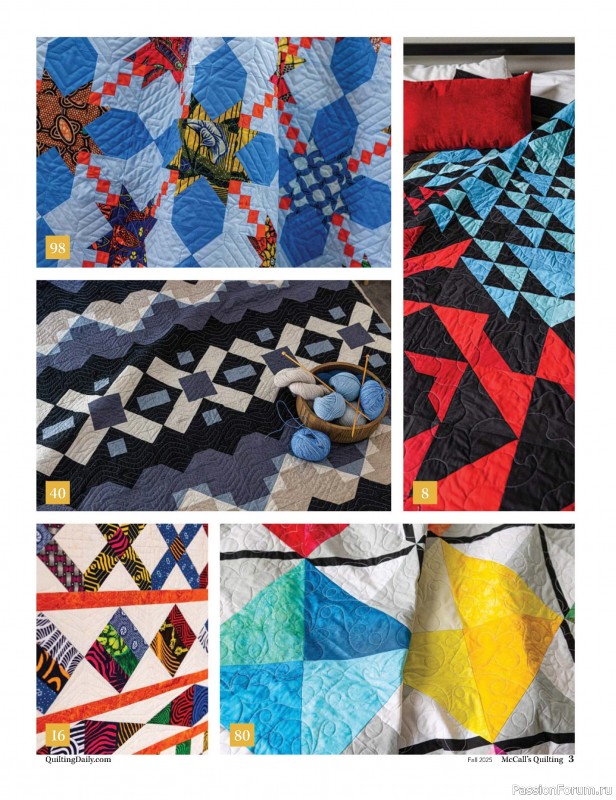 Коллекция проектов для рукодельниц в журнале «McCall's Quilting - Fall 2025»