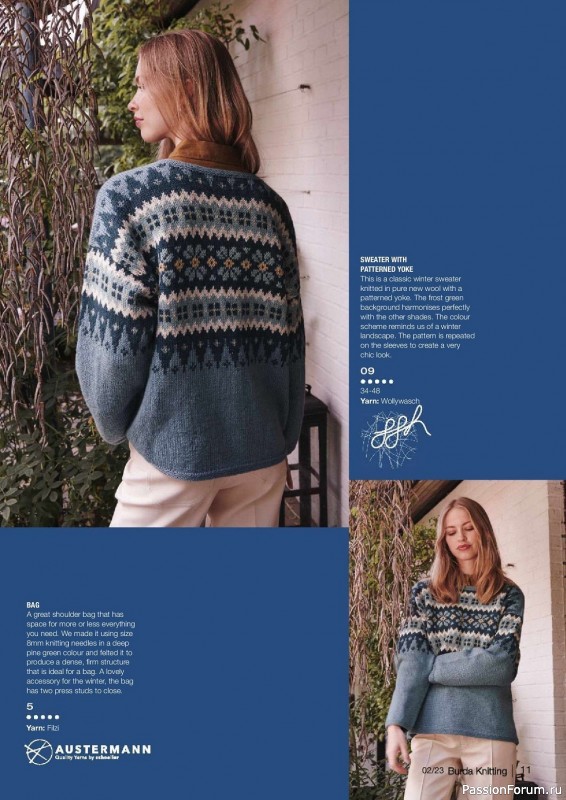 Вязаные модели в журнале «Burda Knitting №2 2023»