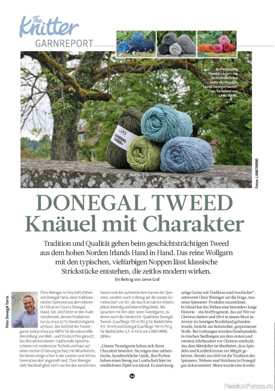 Вязаные проекты спицами в журнале « The Knitter №72 2024 Germany»