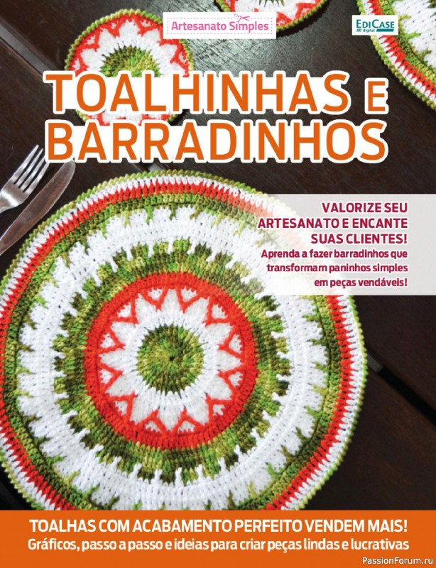Вязаные проекты крючком в журнале &laquo;Artesanato Simples Ed.64 Toalhinhas E Barradinhos&raquo;