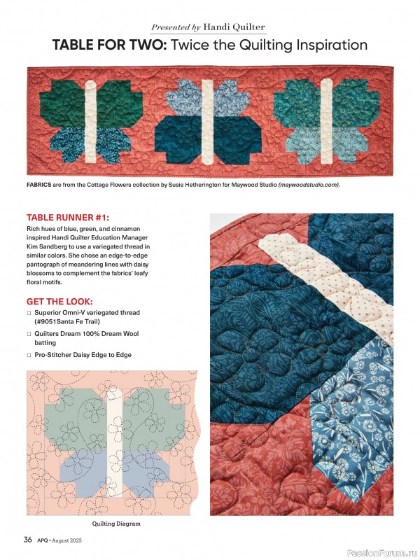 Коллекция проектов для рукодельниц в журнале «American Patchwork & Quilting №195 2025»