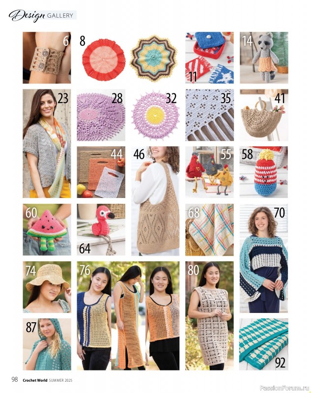 Вязаные проекты крючком в журнале «Crochet World - Summer 2025»