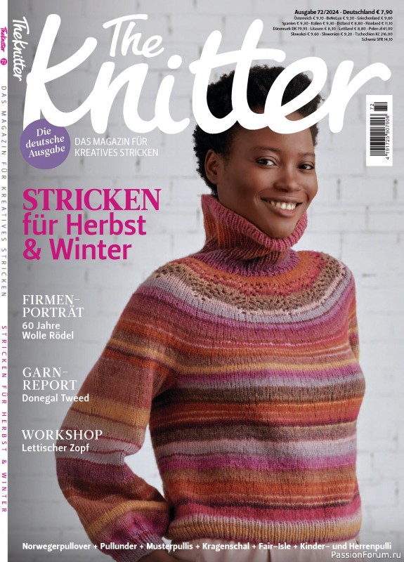 Вязаные проекты спицами в журнале « The Knitter №72 2024 Germany»