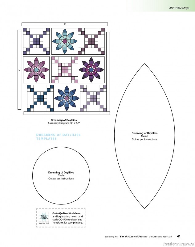 Коллекция проектов для рукодельниц в журнале «Quilter's World Special Edition - Late Spring 2025»