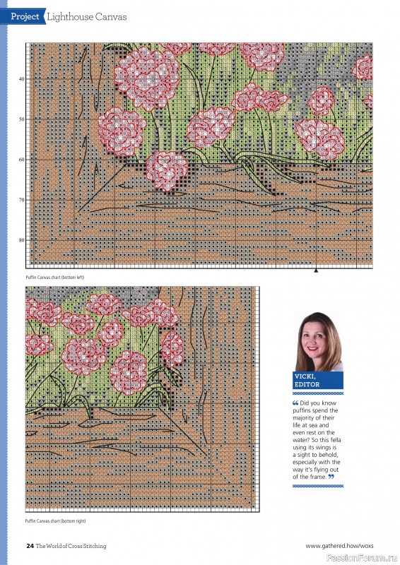 Коллекция вышивки в журнале «The World of Cross Stitching - March 2025»