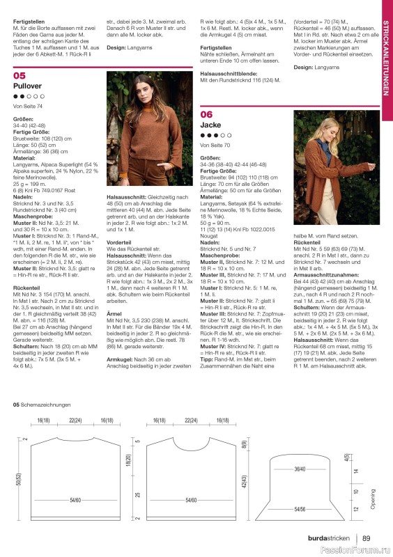 Вязаные модели в журнале «Burda Stricken №1 2020»