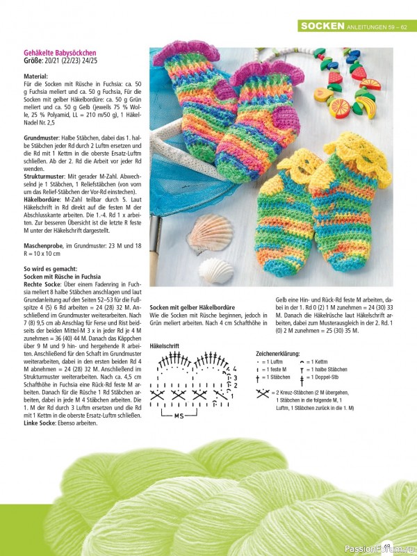 Коллекция моделей носков в журнале «Socken Stricken & Hakeln HU047 2023»