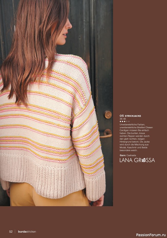 Вязаные модели в журнале «Burda Stricken №1 2022»