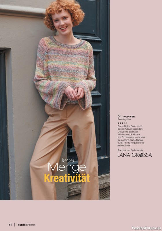 Вязаные модели в журнале «Burda Stricken №1 2022»