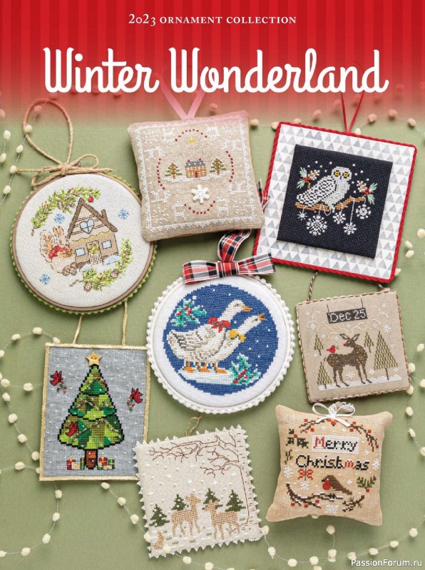 Коллекция вышивки в журнале «Just CrossStitch - Christmas Ornaments 2023»