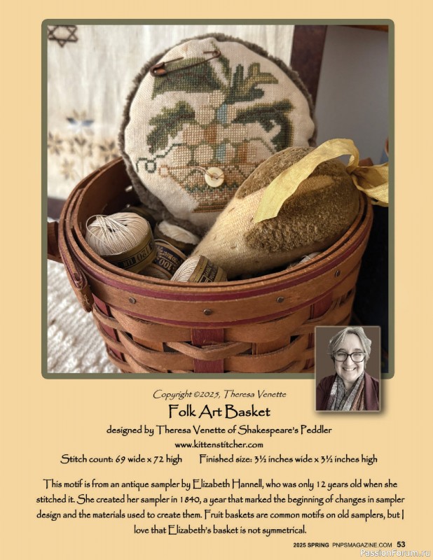 Коллекция вышивки в журнале «Punch Needle & Primitive Stitcher - Spring 2025»