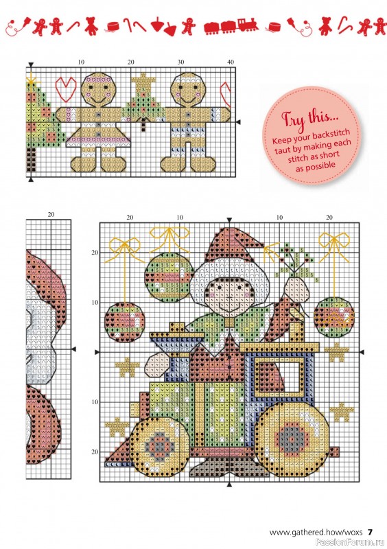 Коллекция вышивки в журнале «The World of Cross Stitching №350 2024»