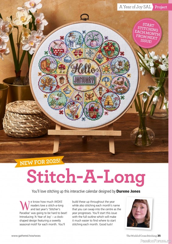 Коллекция вышивки в журнале «The World of Cross Stitching №353 2024»