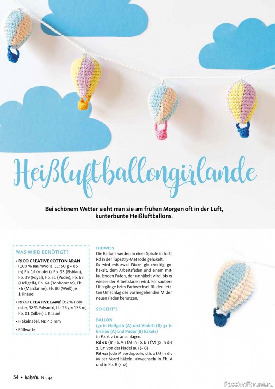 Вязаные проекты в журнале «Hakeln das MaschenMagazin №44 2024»