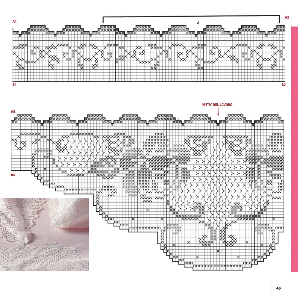 Занавески, бордюры, салфетки, сумки, пледы крючком в журнале "Motivi all Uncinetto Manuale" №3 2021