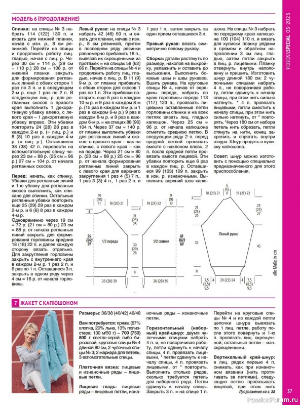 Вязаные модели в журнале «Модное вязание №3 2023»