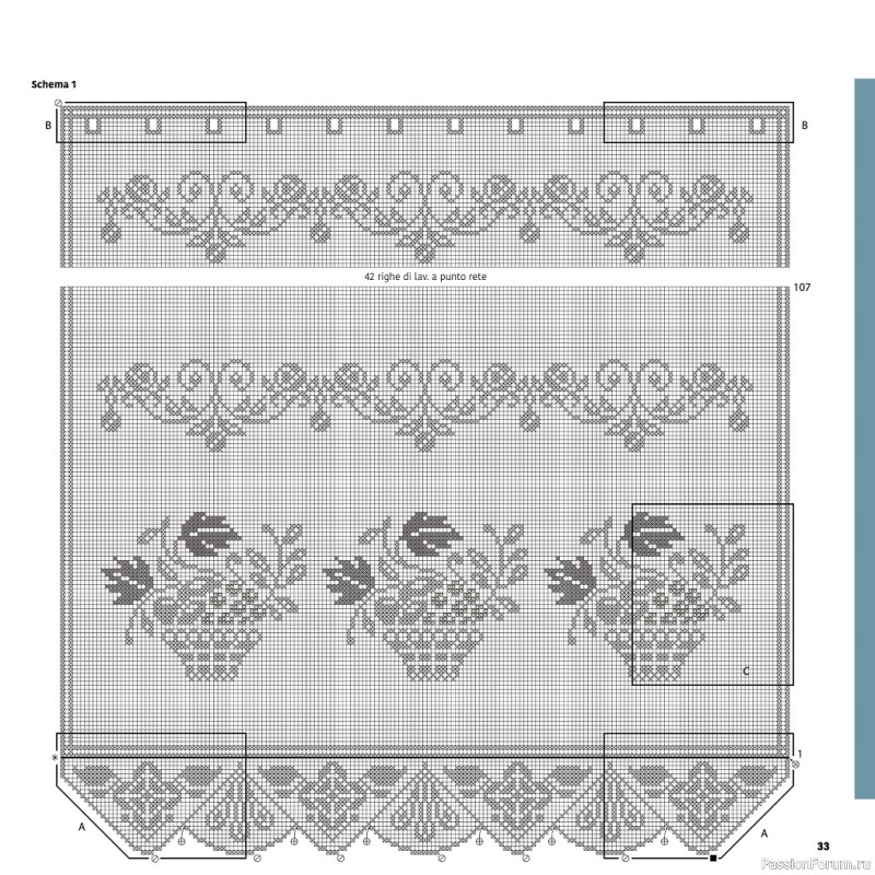 Вязаные проекты крючком в журнале «Uncinetto Manuale Filet №8 2022»