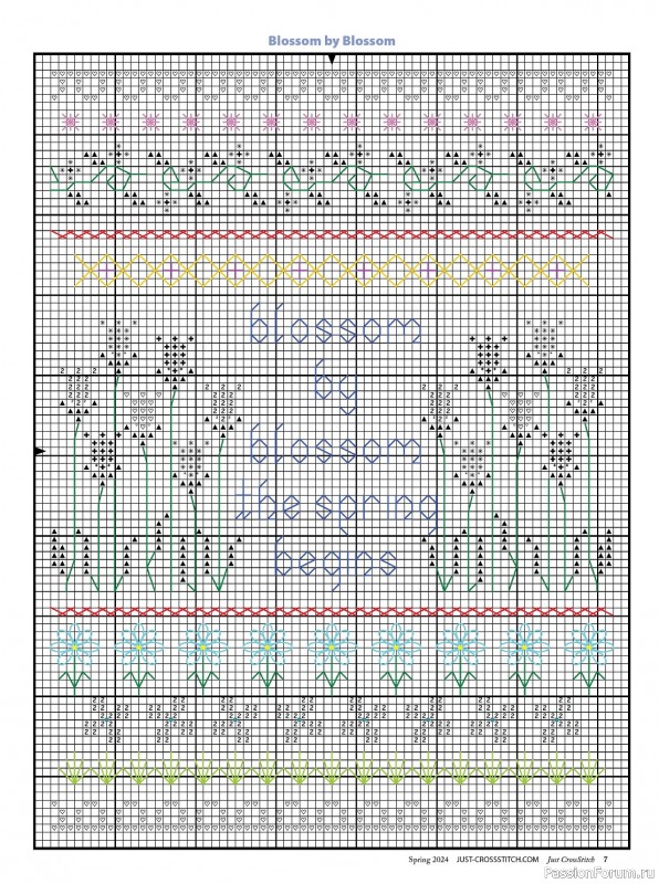 Коллекция вышивки в журнале «Just CrossStitch - Spring 2024»