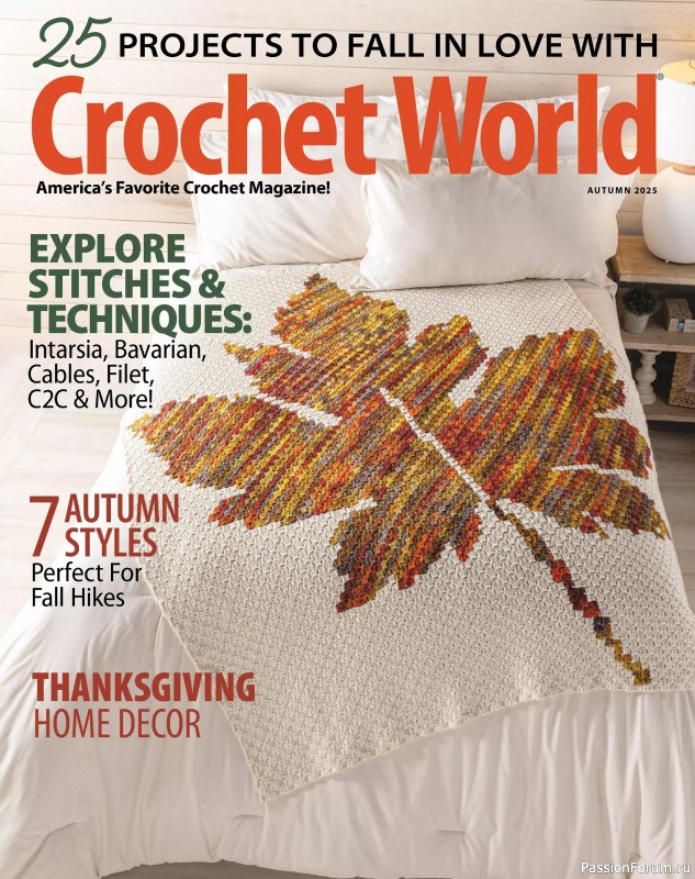 Вязаные проекты крючком в журнале «Crochet World - Autumn 2025»
