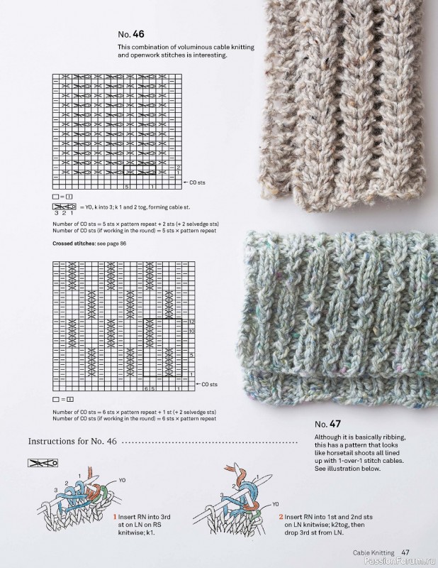 Вязаные проекты в книге «55 Fantastic Japanese Knitting Stitches»