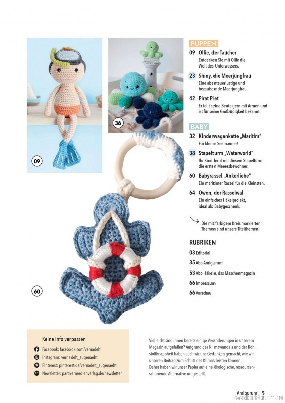 Вязаные проекты в журнале «Amigurumi Magazin №15 2024»