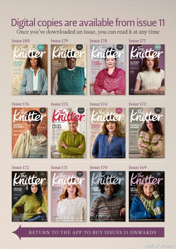 Вязаные модели спицами в журнале «The Knitter №185 2023»