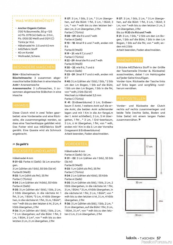 Вязаные проекты крючком в журнале «Hakeln Spezial №2 2023 - Tascen»