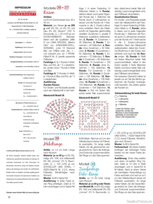 Вязаные проекты крючком в журнале «Freude am Handarbeiten Sonderheft FH176 2025»