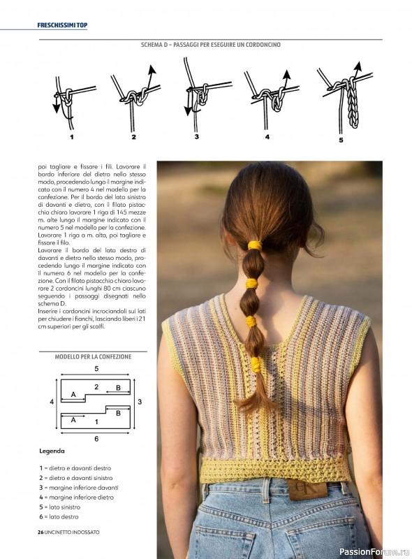 Вязаные проекты крючком в журнале «Uncinetto Indossato №5 2024»