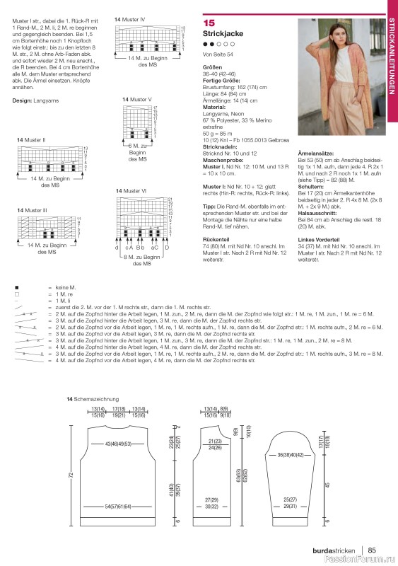 Вязаные модели в журнале «Burda Stricken №5 2021»