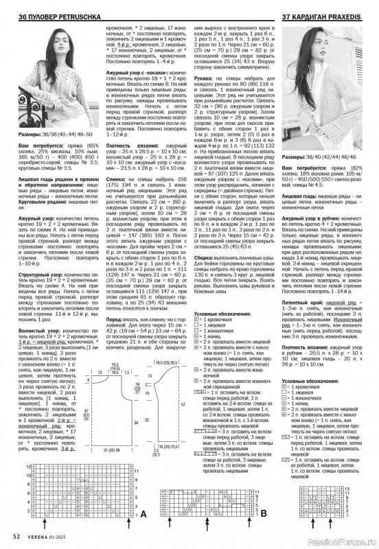 Вязаные модели в журнале «Verena №1 2025»