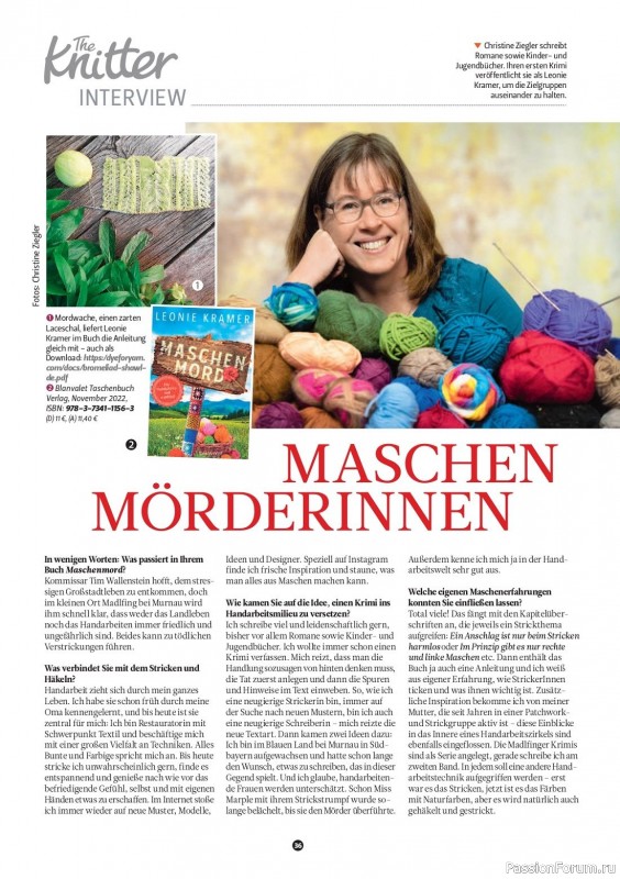 Вязаные проекты спицами в журнале «The Knitter Germany №64 2023»