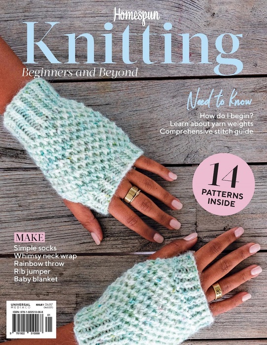 Вязаные модели спицами в журнале «Homespun Knitting №1 2022»