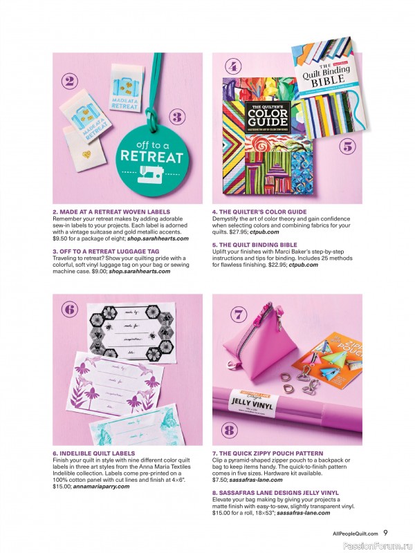 Коллекция проектов для рукодельниц в журнале «American Patchwork & Quilting №195 2025»