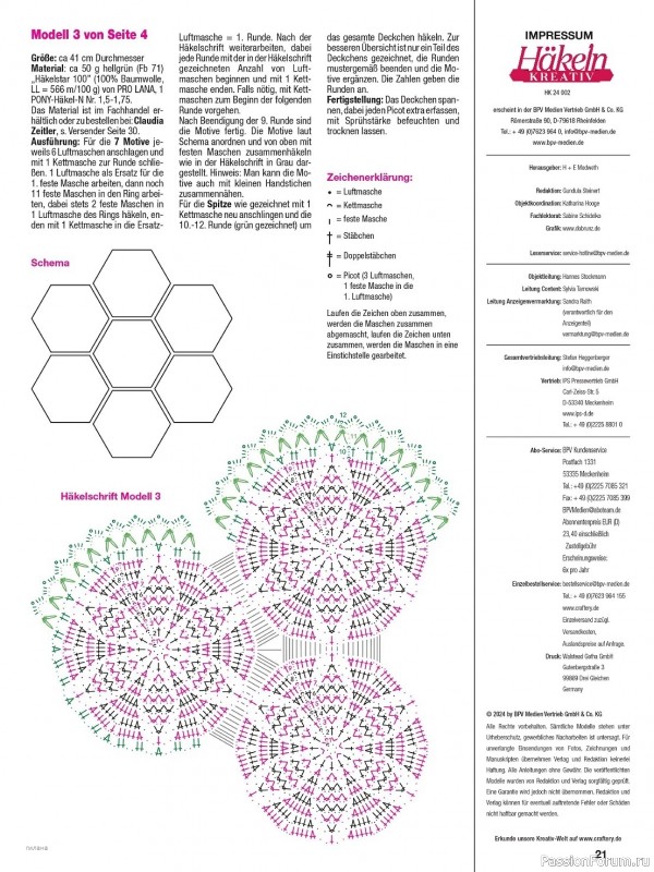 Вязаные проекты крючком в журнале «Hakeln Kreativ №2 20243»