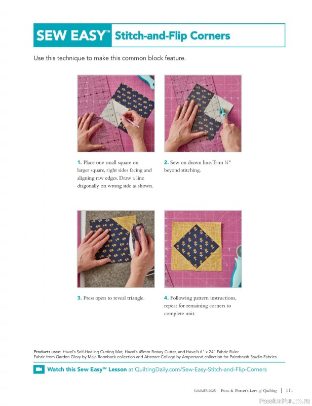 Коллекция проектов для рукодельниц в журнале «Fons & Porter’s Love Of Quilting - Summer 2025»
