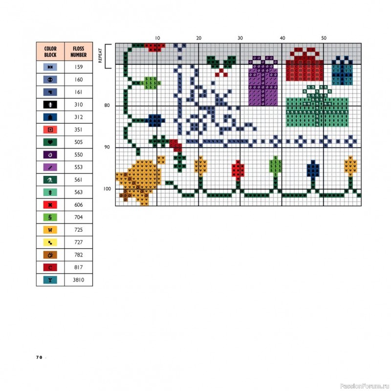 Коллекция вышивки в книге «Cross-Stitch for the Holidays»