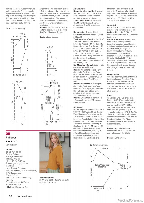 Вязаные модели в журнале «Burda Stricken №1 2021»